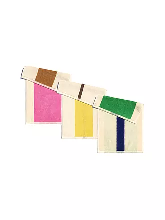 SUITE702 | Gästetuch Set 3x 30x50cm MARTENS AND MARTENS Pink/Royal Blue/Brown | 